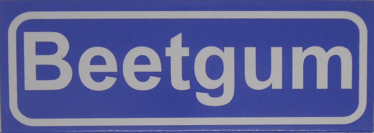 Souv© - koelkast magneet - plaatsnaam bord - kombord - souvenir - koelkastmagneetje - relatiegeschenk Beetgum