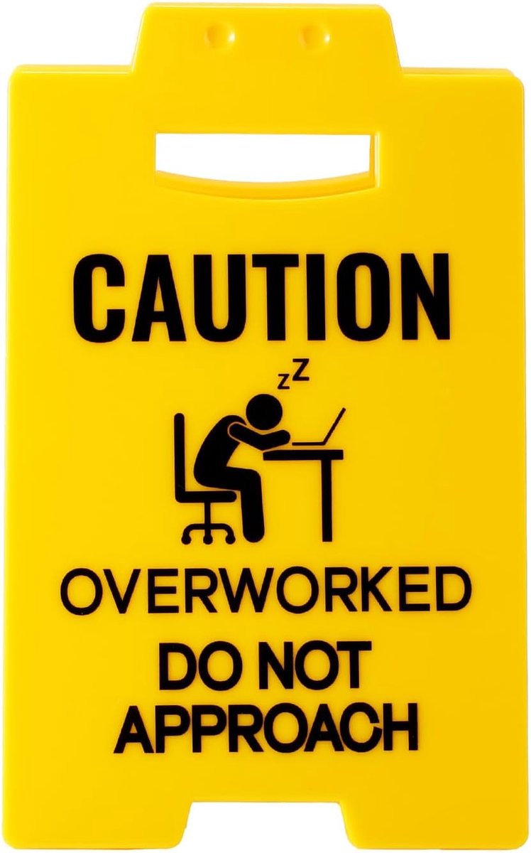 Not Approach Borden, Grappige Kantoorbureau Waarschuwingsborden Kantoordecoratie voor Vrouwen Collega's Sarcastische Bureau-Accessoires (Overwerkt)
