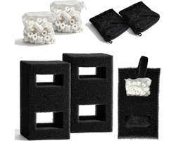 2 stuks aquariumfiltermediasets, compatibel Fluval Flex 57L met koolstoffilternavullingen, schuimstoffilters - ShopVlot
