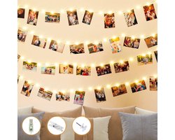 slochi 12 m Photo String Lights 120 LED Photo Clips USB Photo Clips Clips with 60 Clips Pictures for Room, Living - ShopVlot