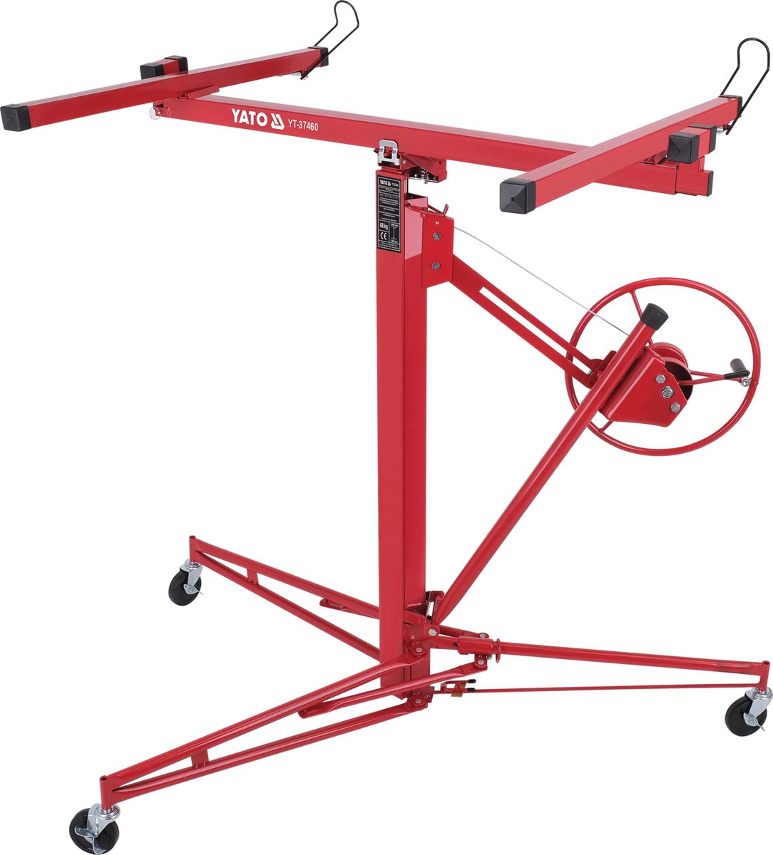 YATO YT-37460 Platenheffer - Gipsplatenlift - Gipsplaten Lifter - Max. 68 kg - Verstelbaar 140 tot 340 cm - Voor Wand & Plafond