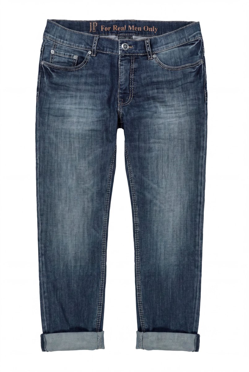 JP 1880 - Heren - Jeans FLEXNAMIC® buikfitcontrastnaden 5-pocket straight fit - Blauw denim - Maat 52