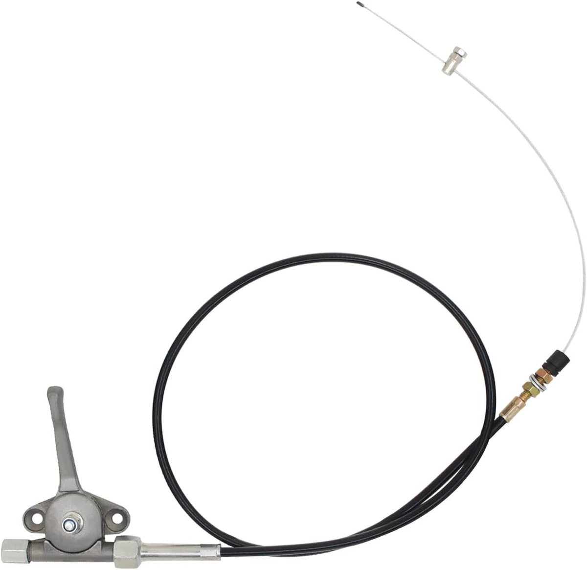 Gashendel voor grasmaaier graafmachine boot buitenboordmotor gasklep tractor throttle cable onderdelen universele handmatige gaskabel (Lijn Lengte 1.8m)