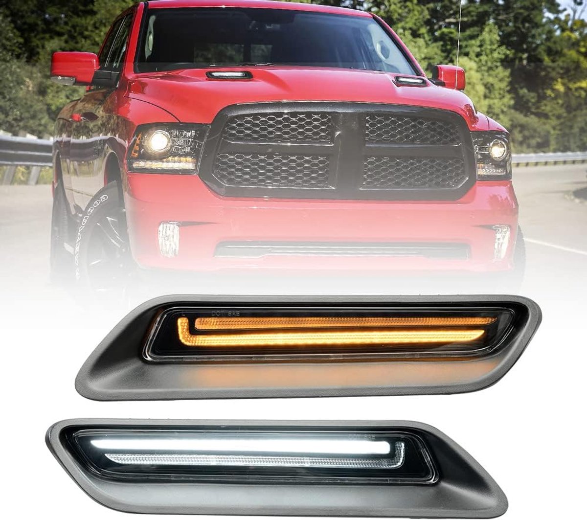 Led-verlichting voor motorkapinlaat voor RAM 1500 2010-2022