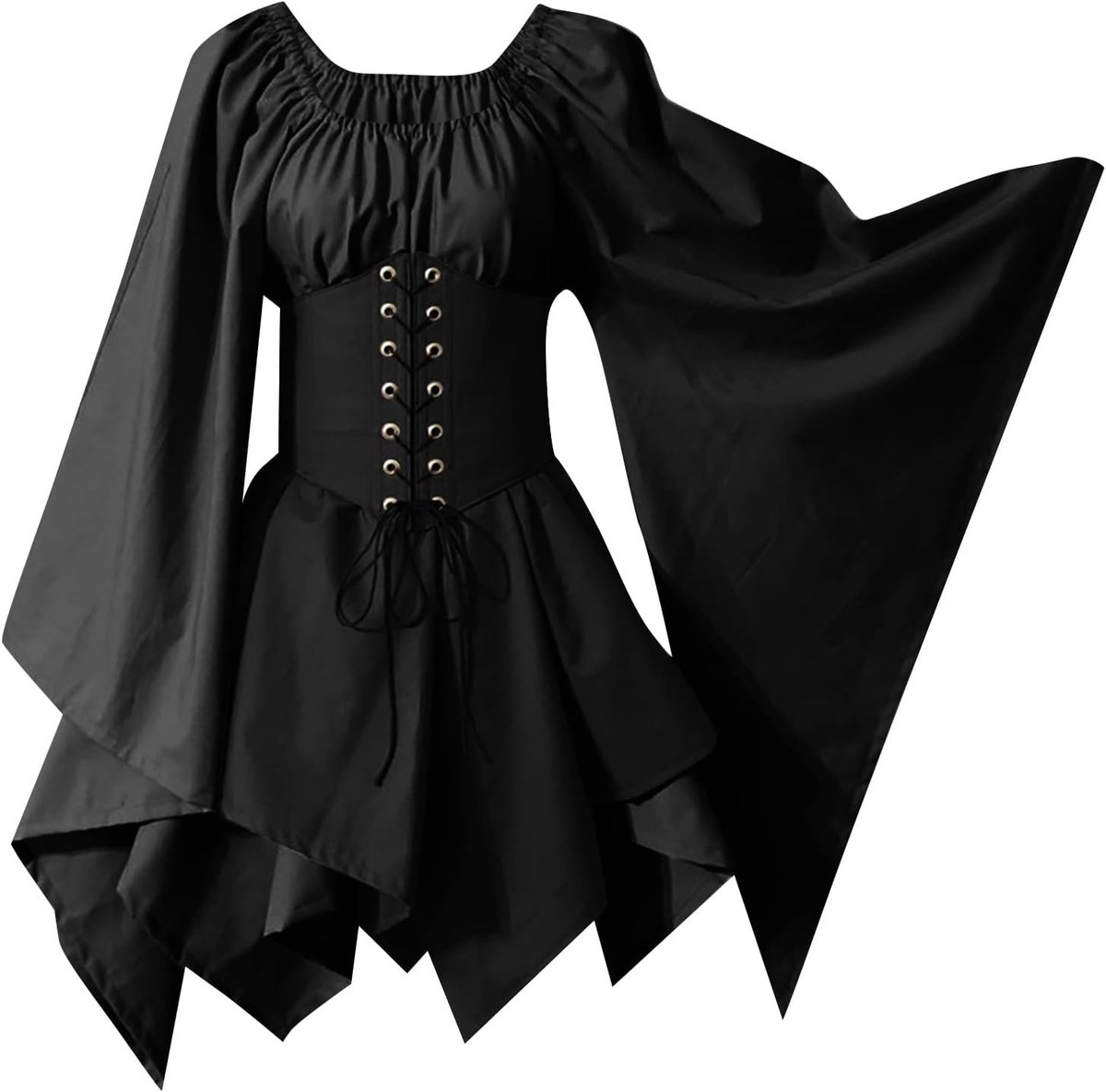 Jurk voor dames, middeleeuwse jurk, middeleeuwse kostuum, traditionele Ierse jurk voor dames, korset voor Halloween, victoriaanse jurk