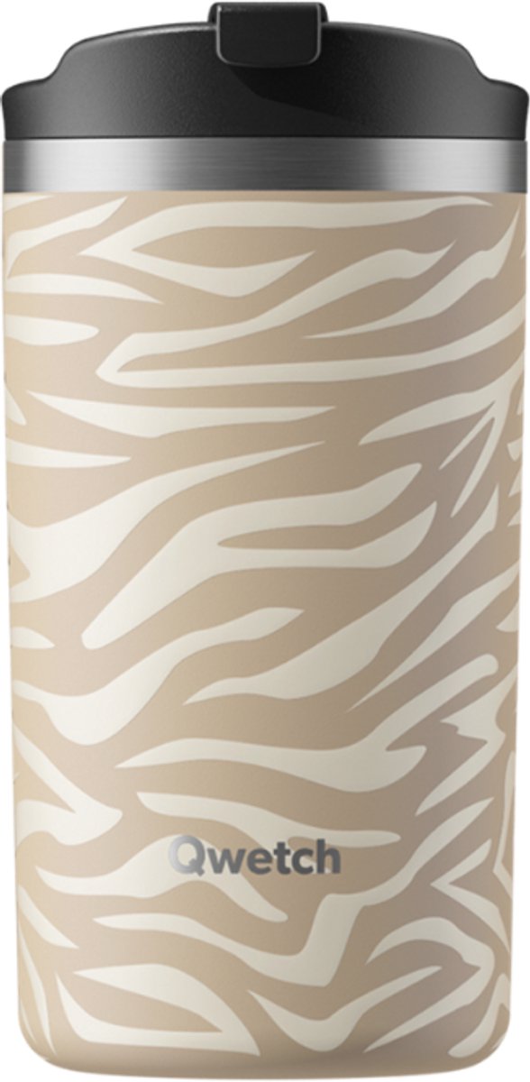 Qwetch Travel mug Geïsoleerd - Wild Zebra Linnen