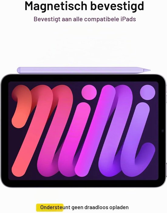 Stylus voor Apple iPad 2018-2025, snel opladen met palmafwijzing, kanteldetectie, compatibel met iPad 11/10/9/8/7/6, iPad Mini 7/6/5, iPad Air M2/5/4/3, iPad Pro M5/M4 13 inch/12,9 inch/11 inch — afbeelding 5