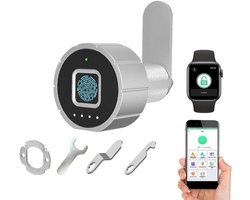 ELinkSmart Vingerafdrukladeslot 30 mm, kastsloten, 15 vingerafdrukken en meer dan 500 app-gebruikers, sleutelloos ladesluiting voor thuiskantoor