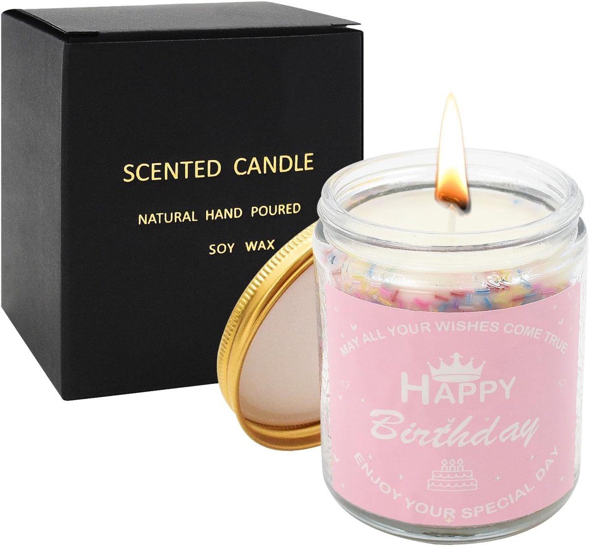 Geurkaars van sojawas, cadeau-ideeën voor verjaardag, collega's, beste vriendin, voor vrouwen, mannen, vriendin, vriend, mama, zus