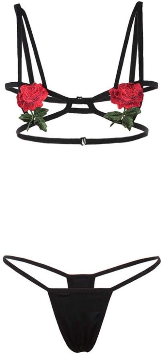 Babydolls, nachtjaponnen & negligés dames Vrouwen Bh String Erotische Sexy Ondergoed Kousenband Top Bustier Briefs