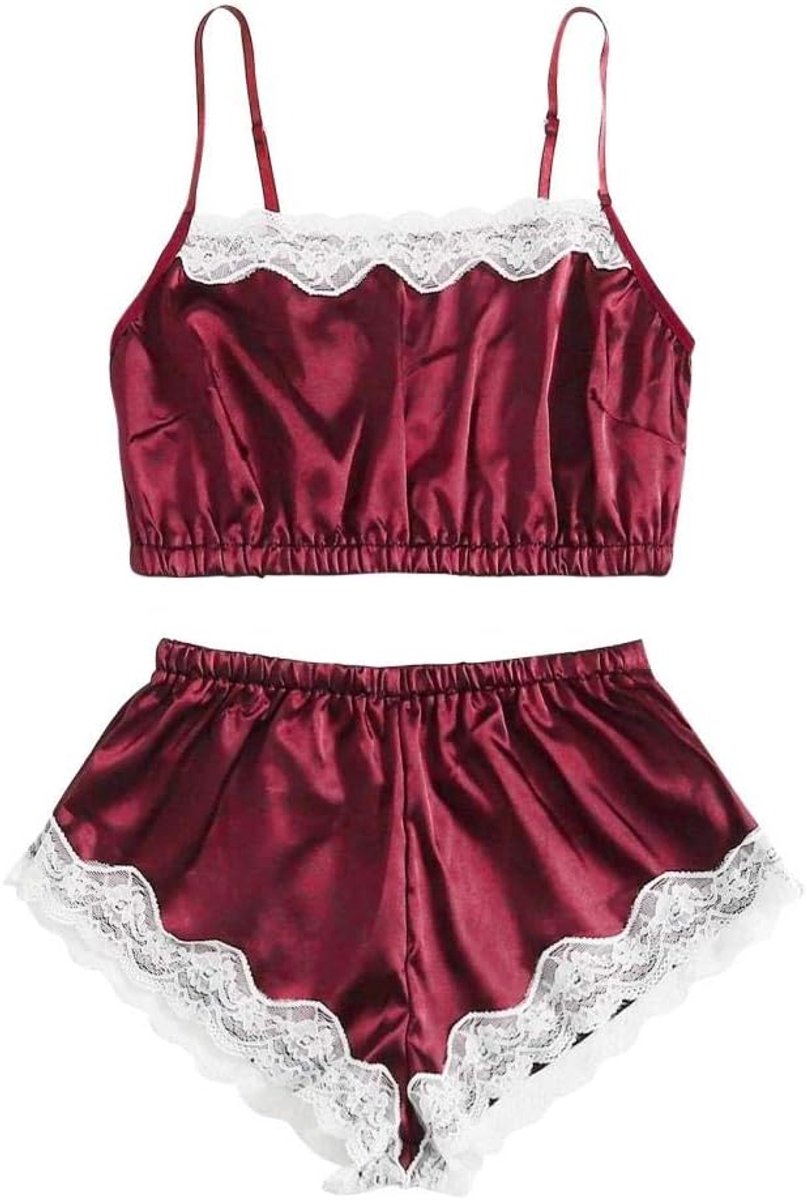 Lingerie voor dames sexy nachthemd lingerie nachtkleding Kant met stringSexy kanten lingerie ondergoed pyjama satijnen kleding erotische transparante jurk zwart Erotic-F_M