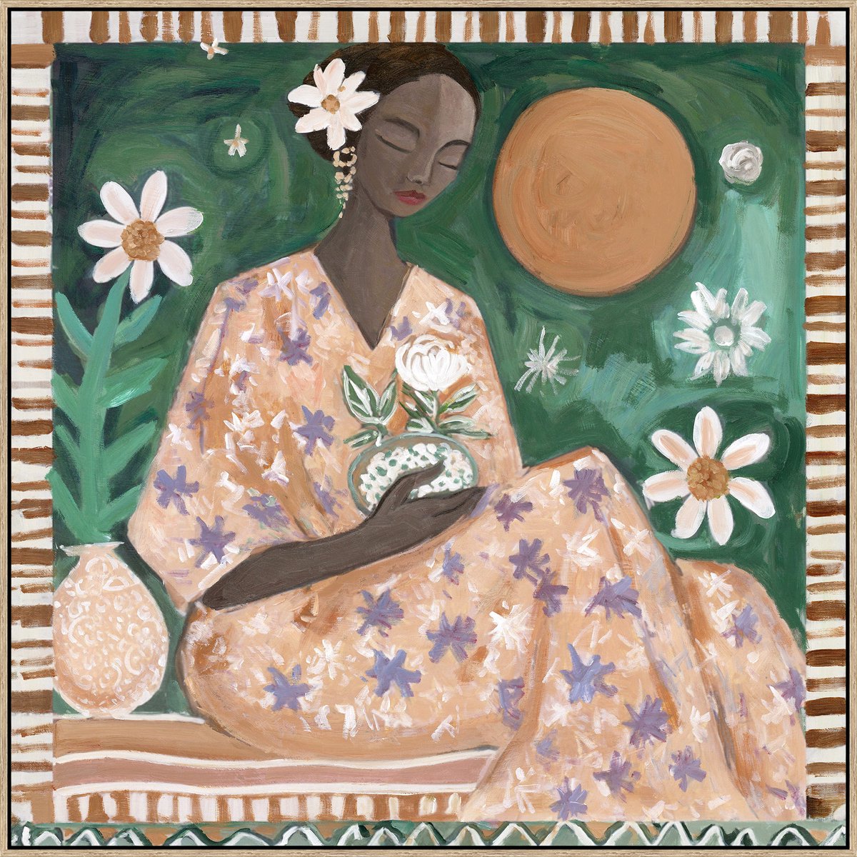 Schilderij moon bloom