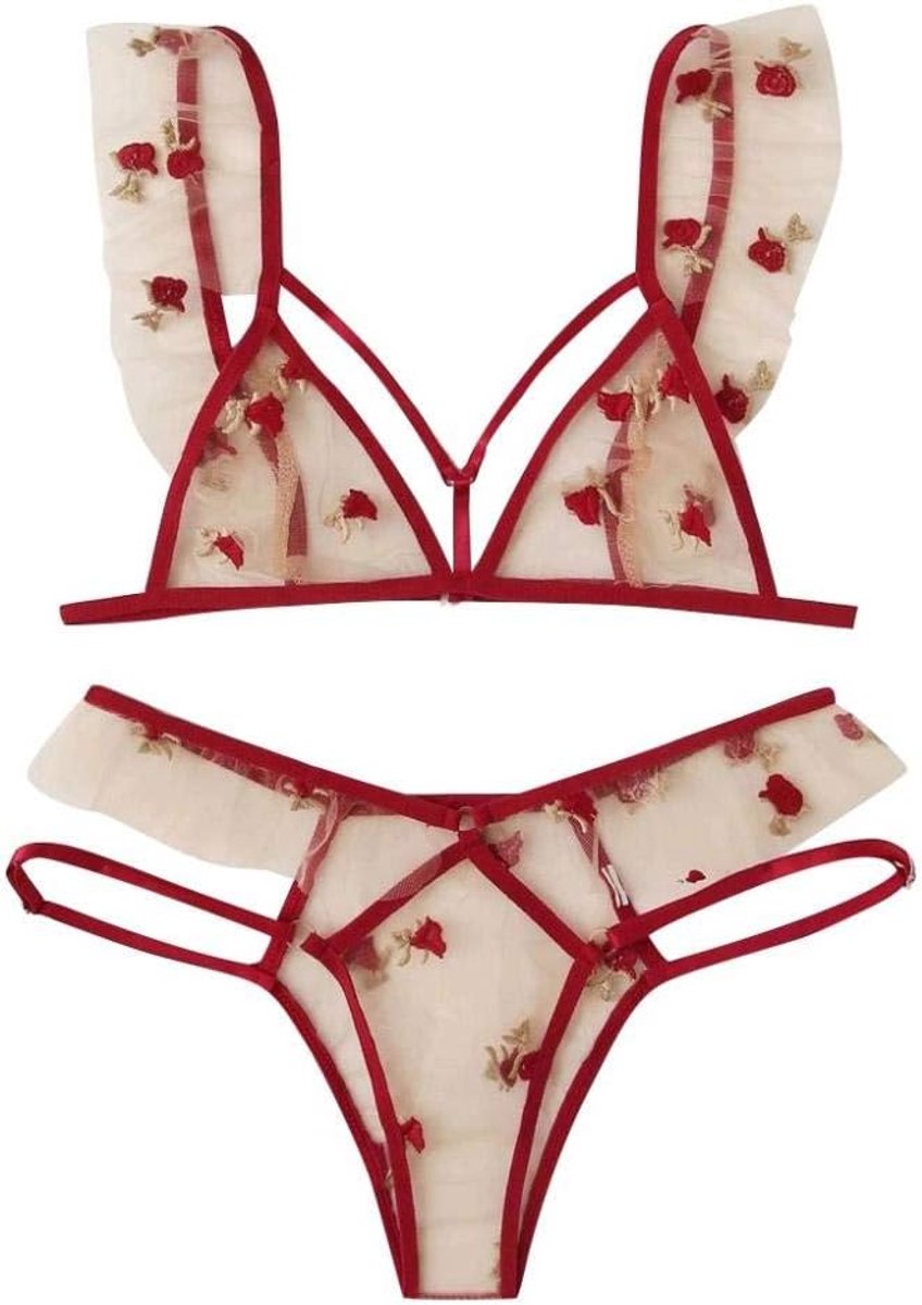 Babydolls, nachtjaponnen & negligés dames sensuele lingerie vrouw ondergoed doorschijnende kanten beha string sexy lingerie uitgehold set