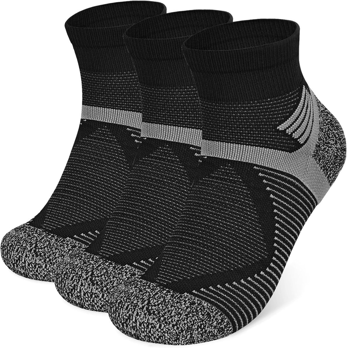 Sokken Heren Dames, Anti-blaar, Enkelcompressie, Ademend Katoenen Performance Sokken Outdoor Wandelen, Fietsen, Hardlopen, Sporttraining, Werk...