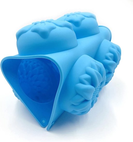 3 stuks zeepvormen, 6 holtes, siliconen bloemvormen bakvormen voor het maken van zeep, muffin, tabletjes, cupcake, cake, maancake — afbeelding 3