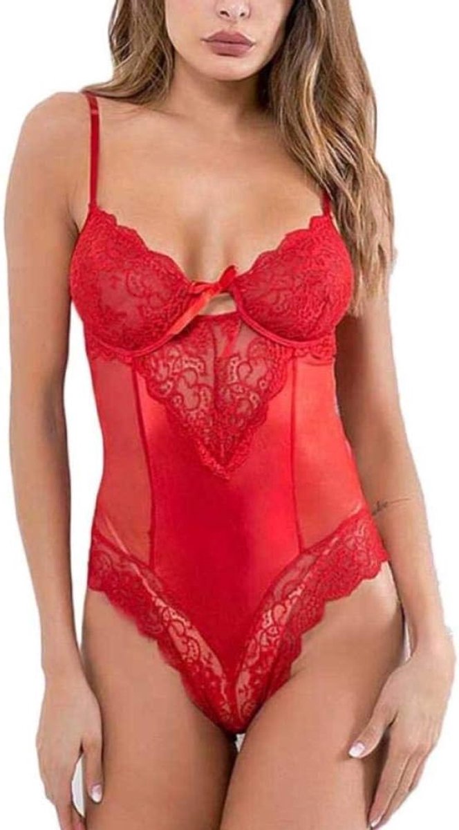 Kleding Vrouwen kanten sexy lingerie backless ondergoed kostuum nachtkleding uitgehold