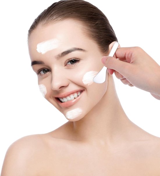 Spatels, metaal, universele crèmesspatel, hartvormig, gebogen cosmetische spatel voor smalle flessen, jam, beauty-lotion, crème — afbeelding 4