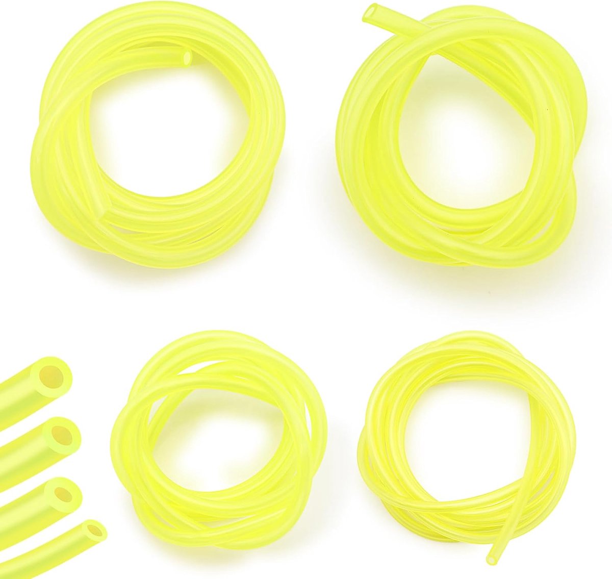 4 Stuks Duurzame benzineslang (1M) - Brandstofslang Geschikt voor Nlazer, Grastrimmer, Kettingzaag, Bosmaaier - 4 Maten: Φ3x6mm, 3x5mm, 2.5x5mm, 2x3.5mm
