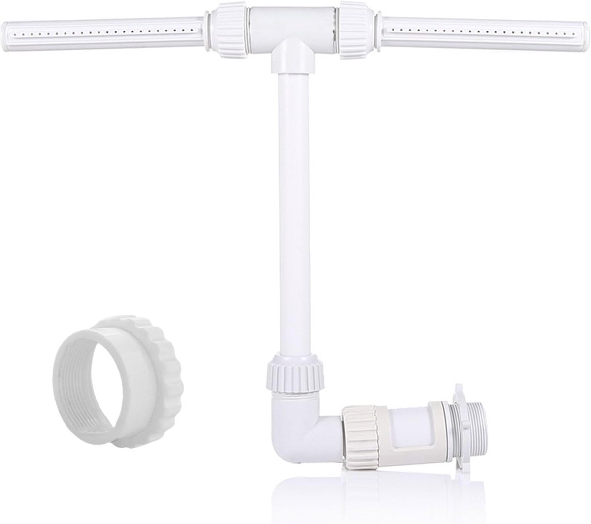 Zwembadsproeifontein, Dubbele Sproeiwaterfontein, Waterval voor Zwembad Sproeien Waterfontein, Instelbare Watervalfontein, met Adapter, voor Zwembaden en Tuinen