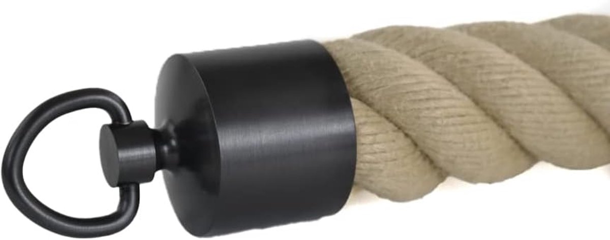 Touwkap touwhouder met ring gebronsd voor 38-40mm leuningtouw - traptouw - afsluittouw