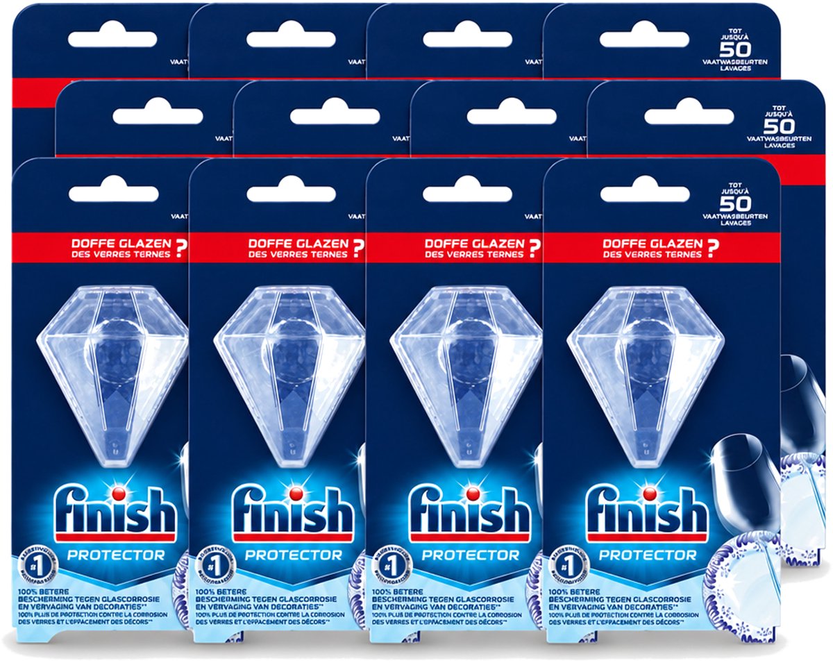12 x Finish Protector - Extra Glans - Anti-Corrosie & Anti-Vervaging - Tot 50 Afwasbeurten - Voordeelverpakking - 12 stuks