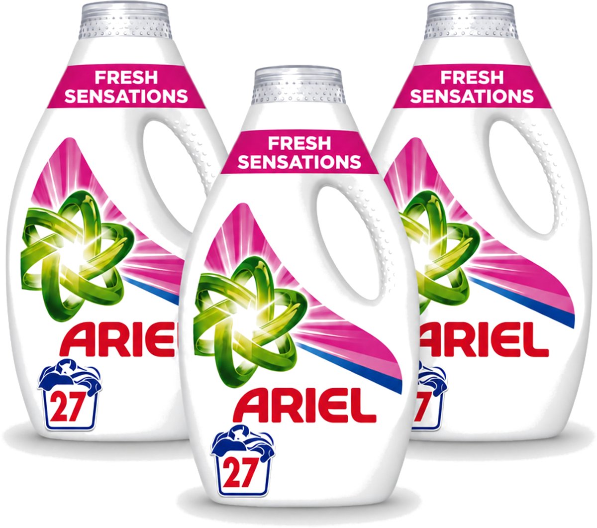 3 x Ariel Original - Fresh Sensations - Vloeibaar Wasmiddel - Witte en Lichtgekleurde Was - 27 Wasbeurten - Voordeelverpakking - 3 stuks