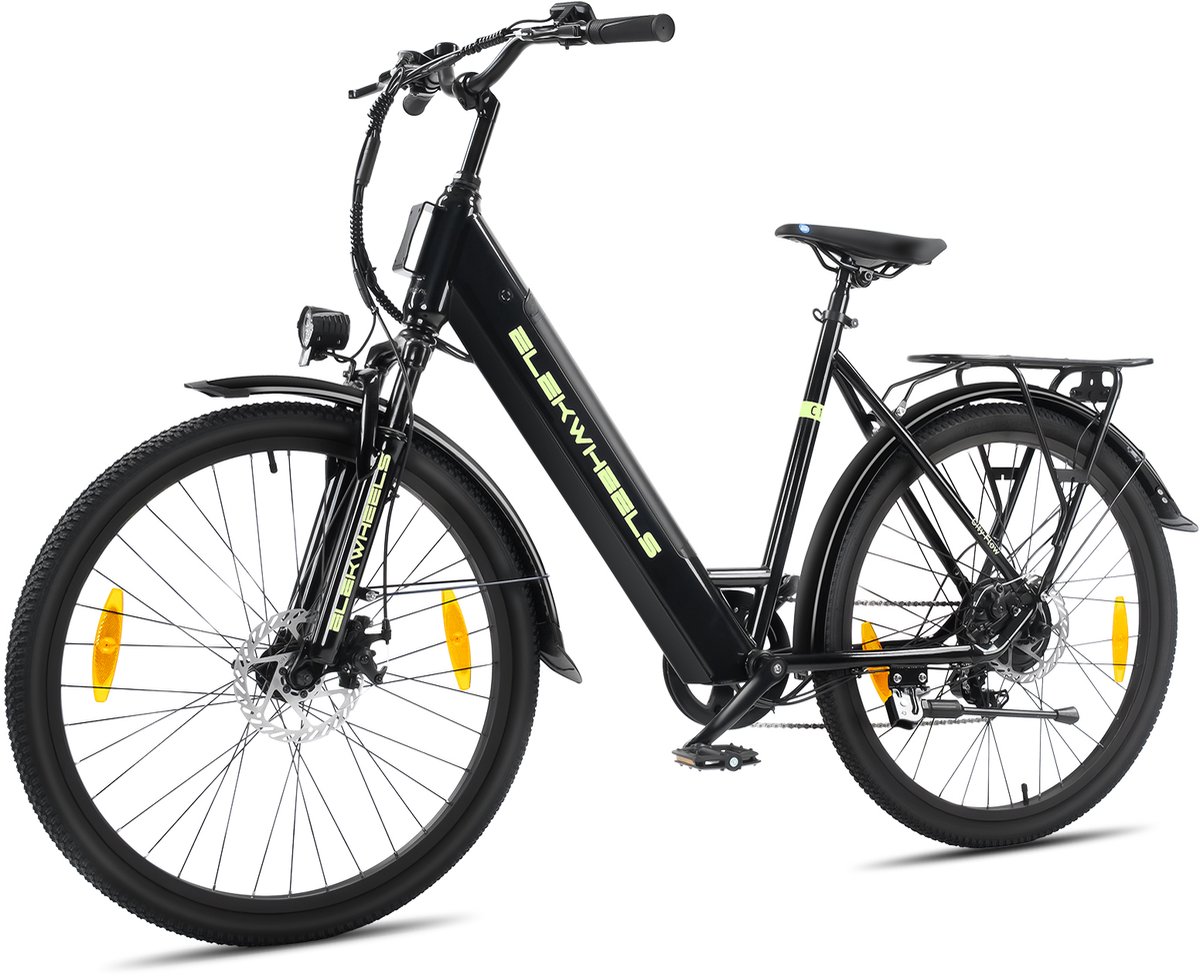 Vankel E-bike 26 Inch voor Volwassenen – Elektrische Stadsfiets met Lage Instap – 36V 10Ah Accu – 45Nm – 7 Versnellingen – 25 km u – App