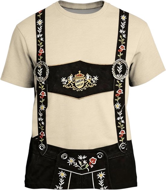 Oktoberfest T-shirt voor mannen, 3D-print, korte mouwen, grappig — afbeelding 4