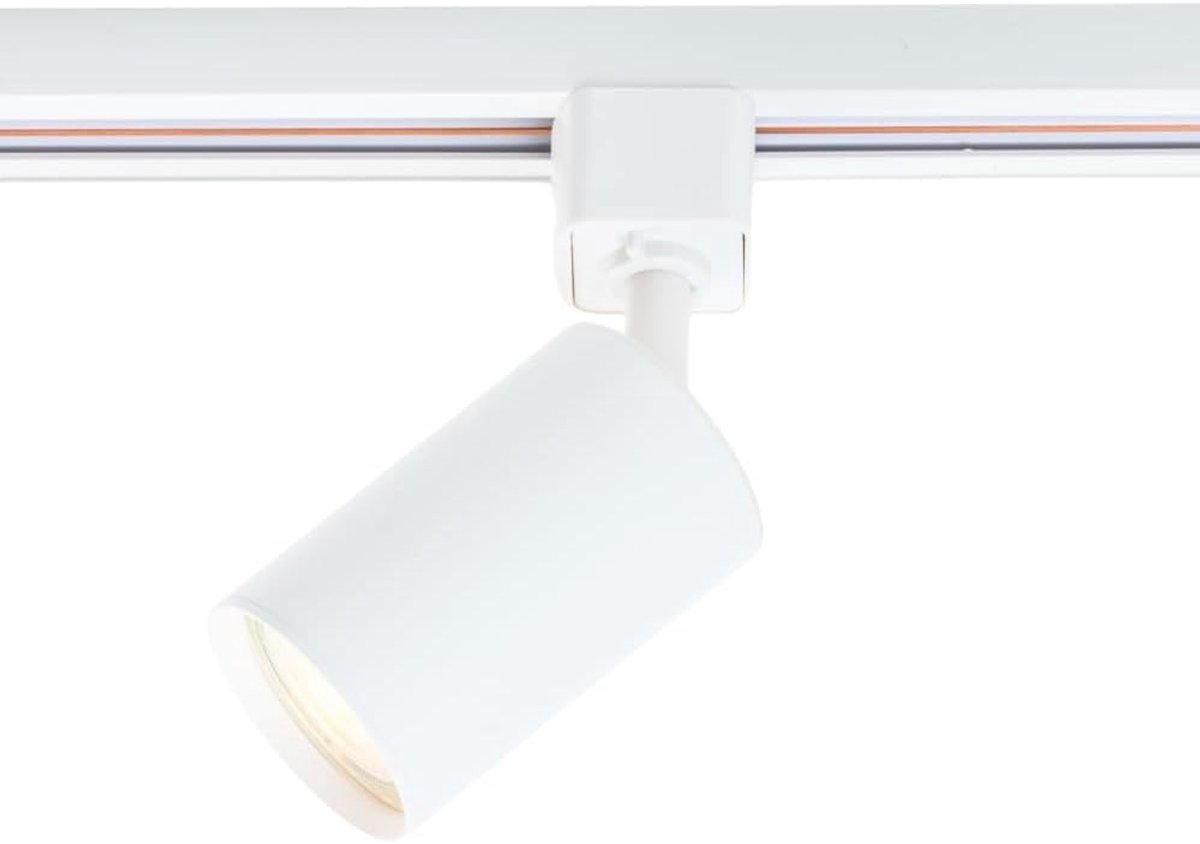 1-Fase Railverlichting - GU10 – 400cm – I-vorm - 6 spots – Wit
