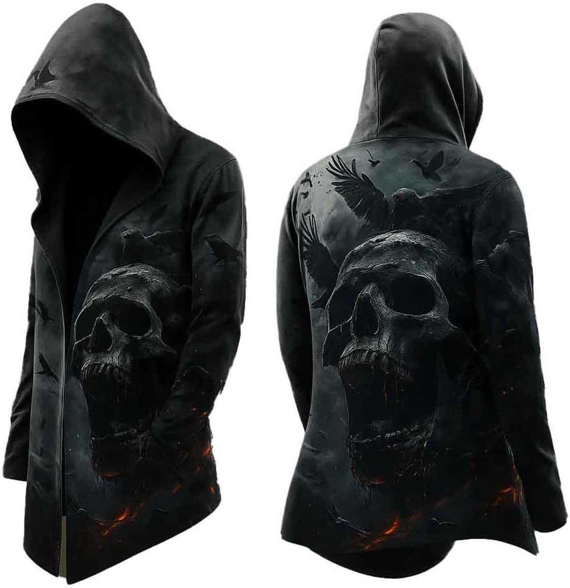 Vest met capuchon uit de middeleeuwse Scandinavische mythologie voor een elegante motorjas met design