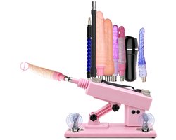 Premes - Sex Machine Pakket - Met 8 Opzetstukken - Inclusief Dildo's + Pocket Pussy - Seksspeeltjes Voor Mannen - Vrouwen - Neukmachine - Sexmachine - Man - Vrouw - Fuck Machine - Pocketpussy - Dildo Machine - Sex Toys - Seks Toys