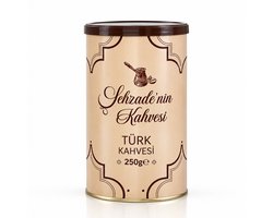 Sehzade'nin Kahvesi Traditionele Turkse Koffie 250g – Gemalen Arabica Koffie in Luxe Metalen Blik