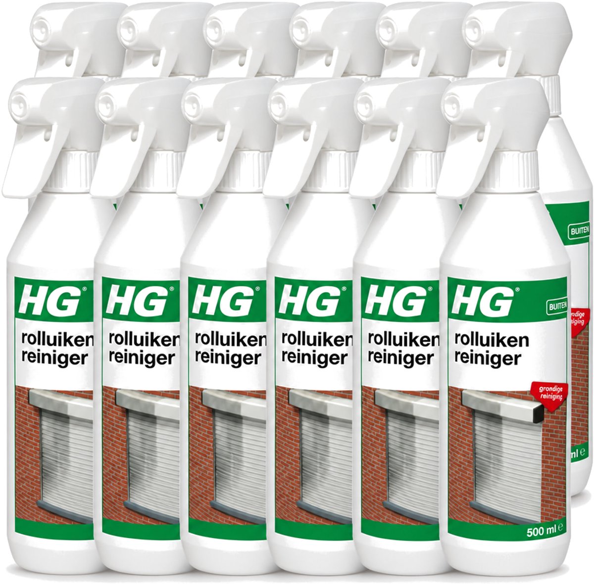 12 x HG - Rolluikenreiniger - Grondige Reiniging - 500 ml - Voordeelverpakking - 12 stuks