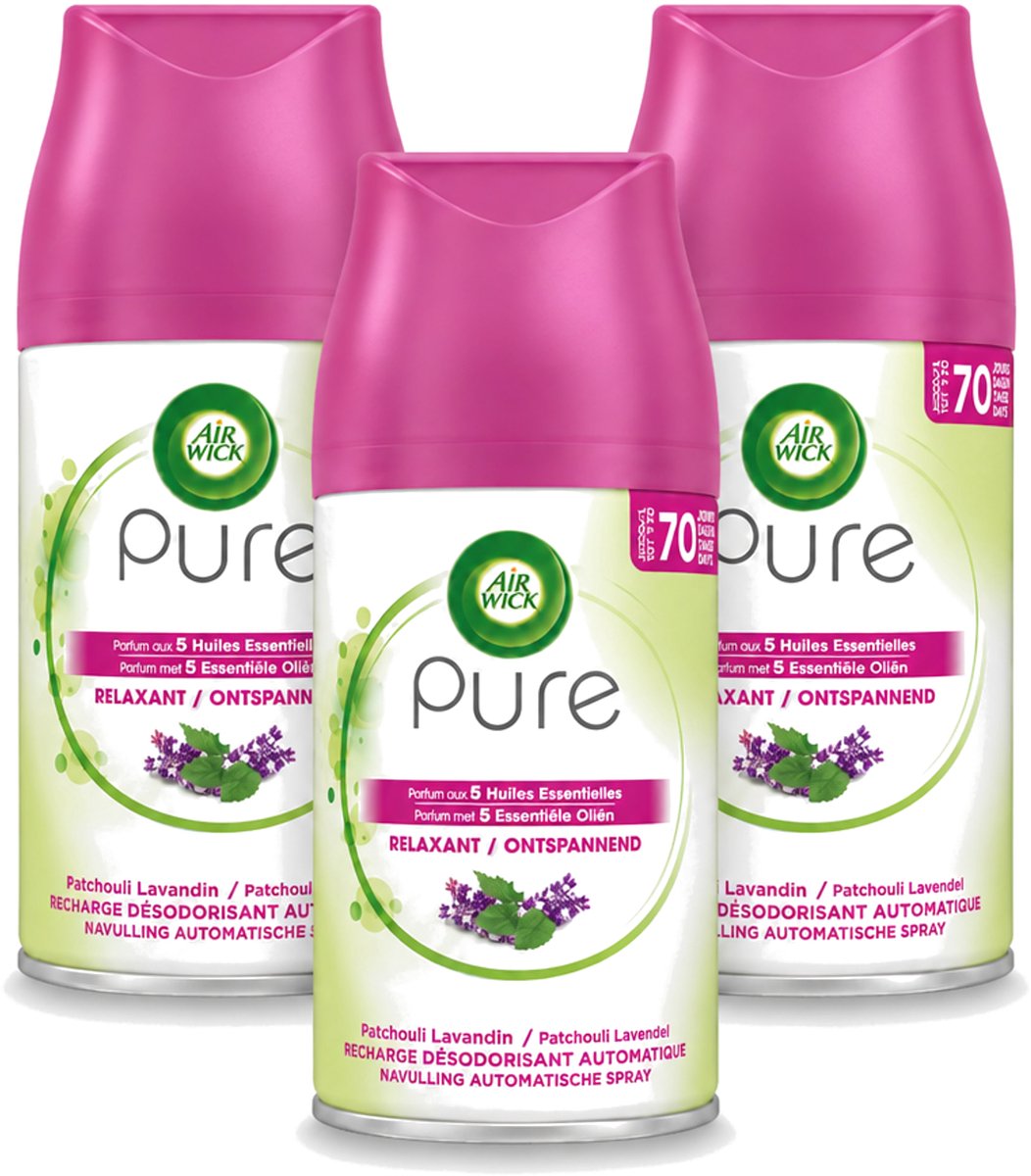 3 x Air Wick – Navulling – Ontspannend – 250 ml - Bulkverpakking - 3 stuks