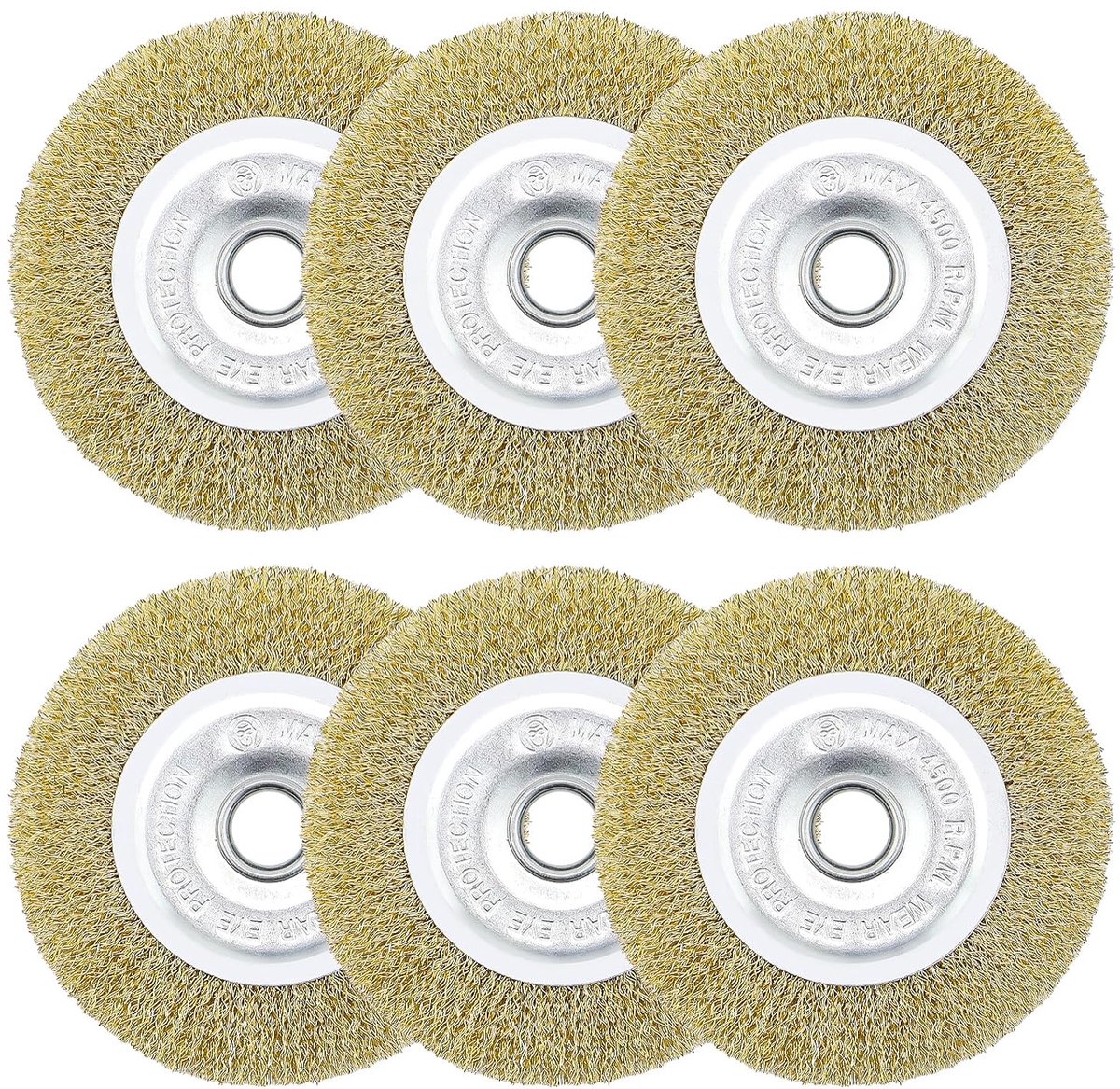 6-delige set, compatibel met Gloria voegenborstel, diameter 115 mm, compatibel met Gloria Multibrush, onkruidborstel voor het reinigen van vloeren, baksteenvoegen, onkruid en