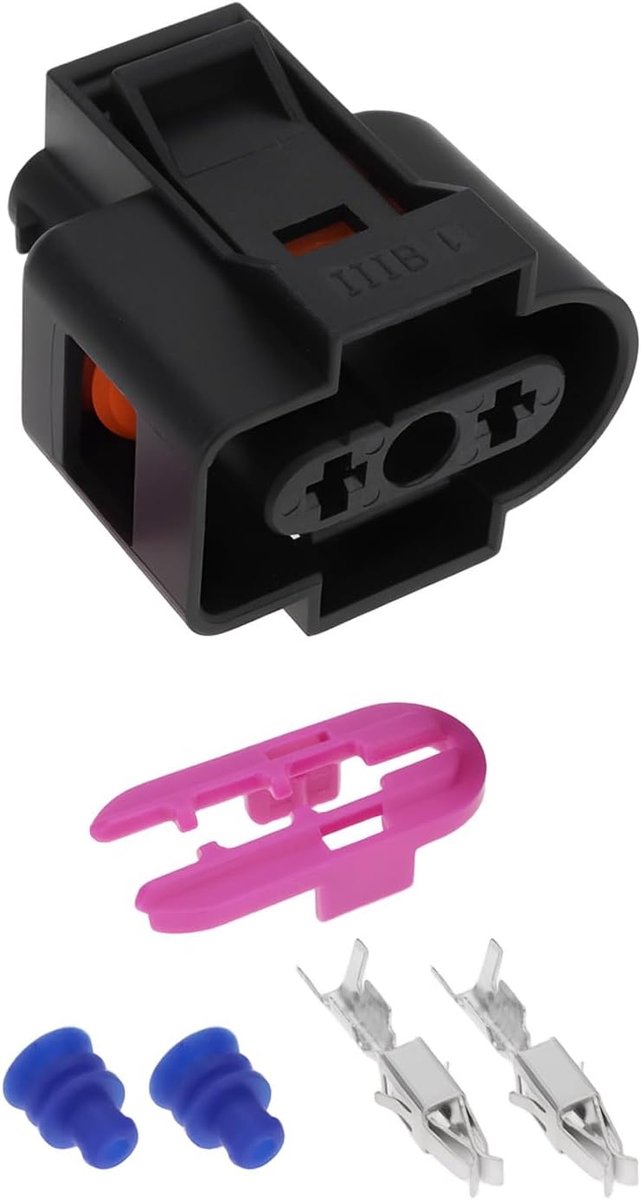 2pin Washer Fles Sensor Plug 1J0973202 Compatibel met VW Compatibel met Audi
