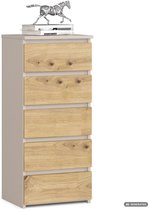Ladekast CL5 / Kasjmier / 40 cm / 5 Lades / Front Artisan Eiken / 40 x 92 x 35 cm