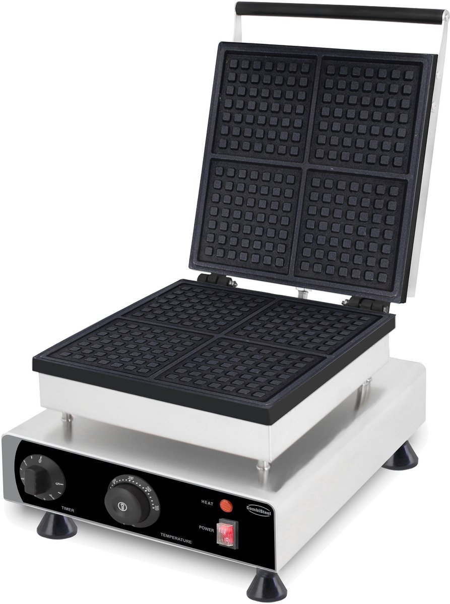 CombiSteel WAFELIJZER 4ST VIERKANT - 7540.0085 - Horeca & Professioneel