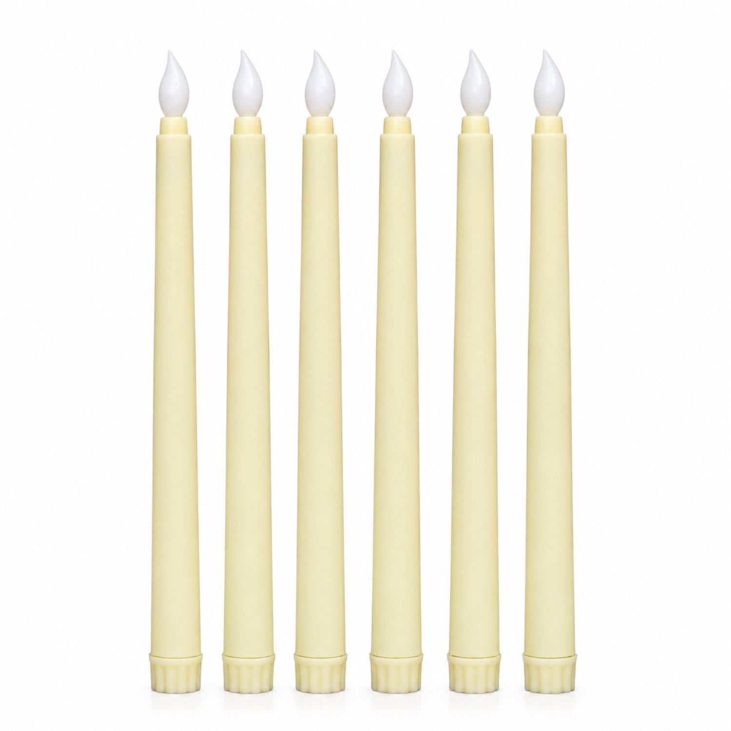 SWGOTA led kaarsen voor tafel- en feestdecoratie - 1 stuk, ivoorwit, gladde kunststof behuizing met vlamvormige top, zonder afstandsbediening