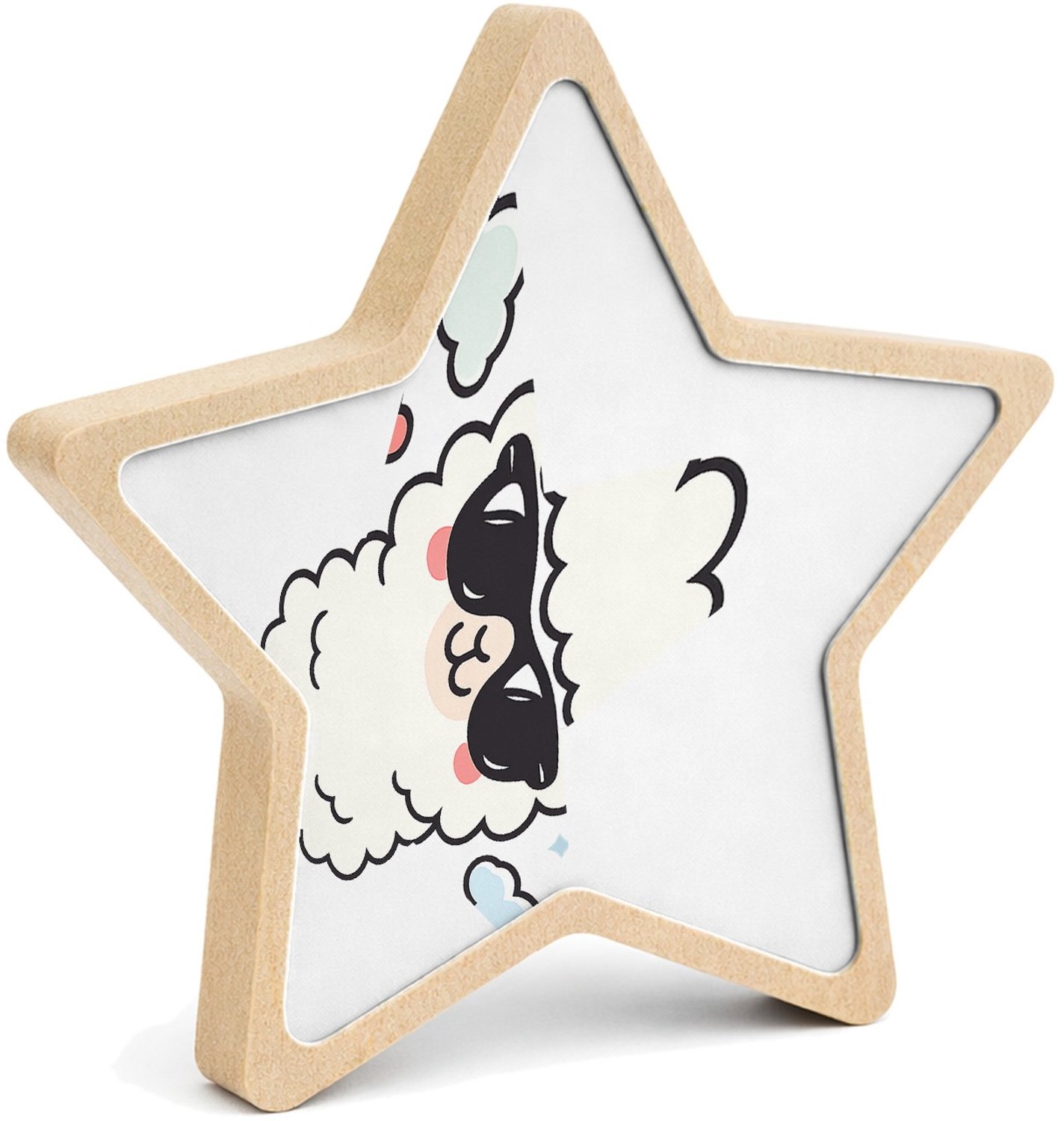 Mr Cadeautjes MDF fotolijst ster 14 x 13,5 - design Brutale, vrolijke quote met een schattig maar eigenzinnig di | cadeau Wit