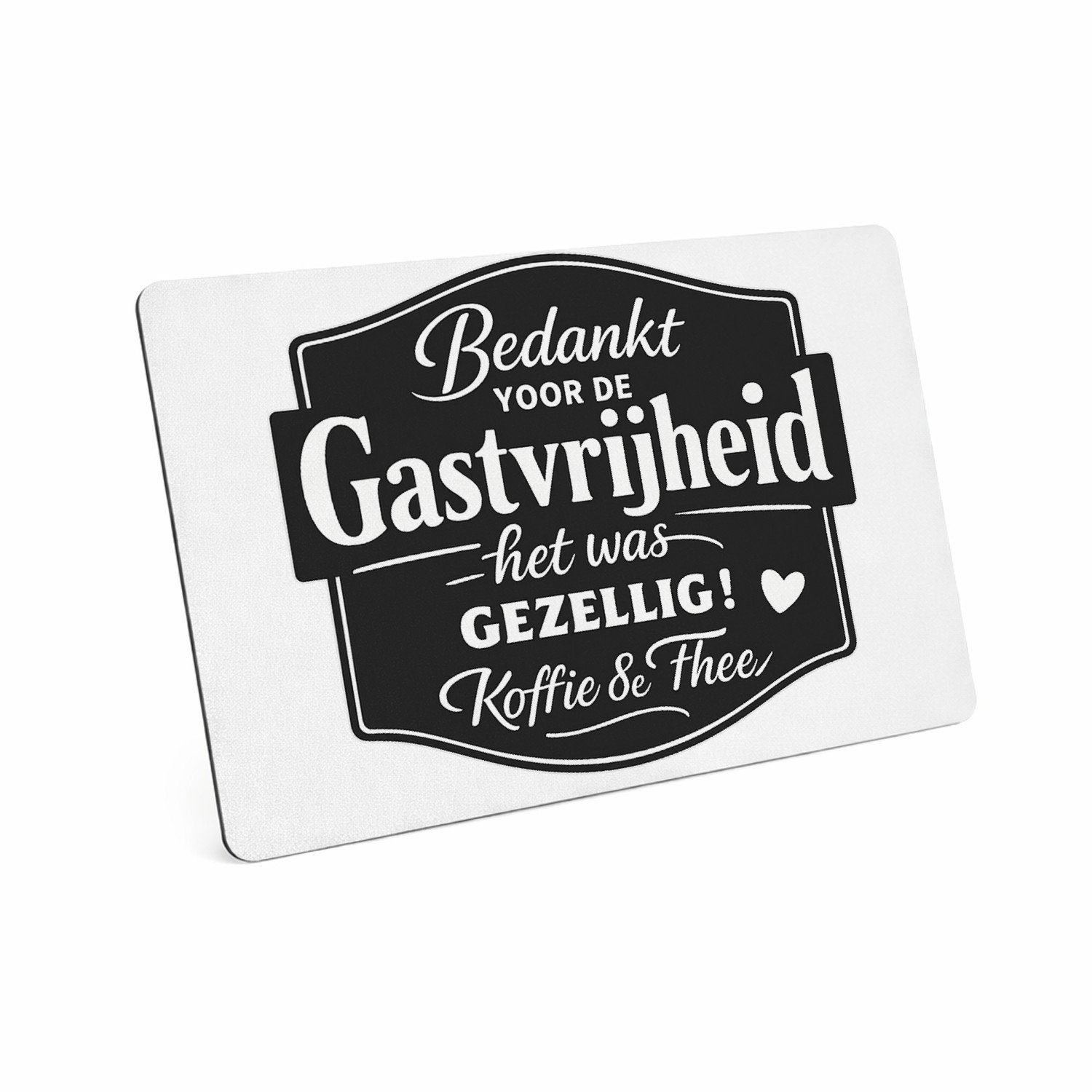 Mr Cadeautjes MDF magnetische fotolijst 28 x 19 - design Een speels retro-keukenontwerp met grote typografie en een k | cadeau Wit