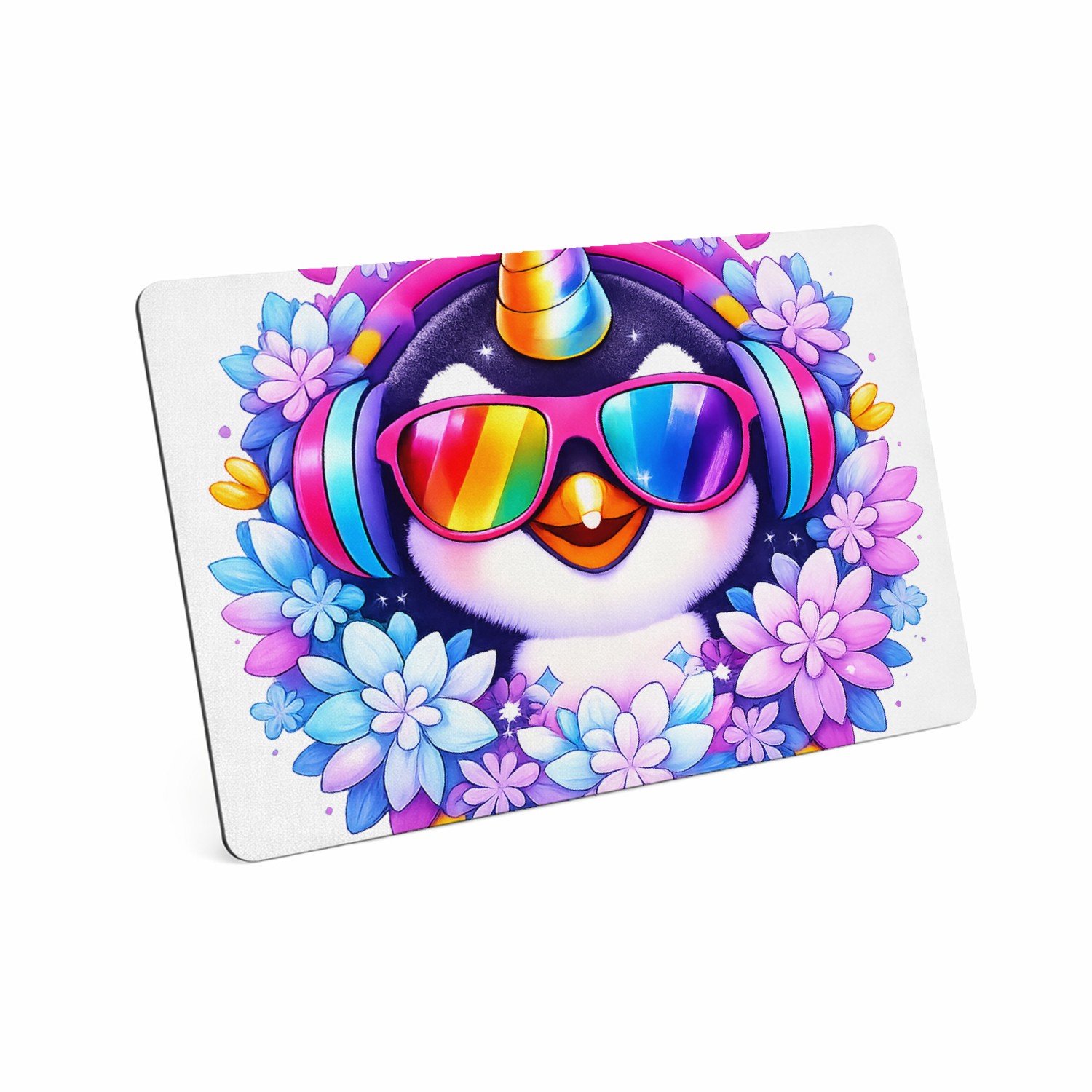 Mr Cadeautjes MDF magnetische fotolijst 28 x 19 - design Een speels karakterportret dat een alledaags dier opwaardeer | cadeau Wit