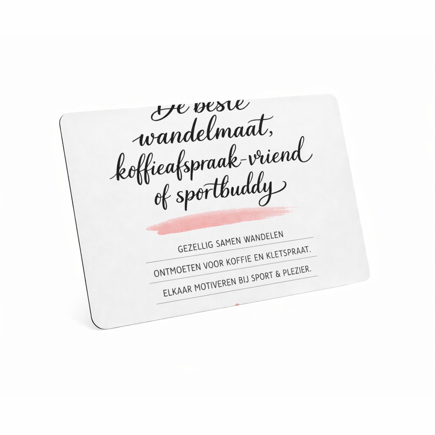 Mr Cadeautjes MDF magnetische fotolijst 28 x 19 - design Een minimalistische quote-print rond vriendschap buiten het | cadeau Wit
