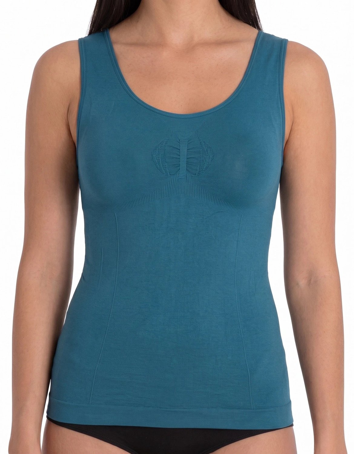 J&C correctie hemd breed bandje 6408 - Shapewear singlet - Correctie - petrol /