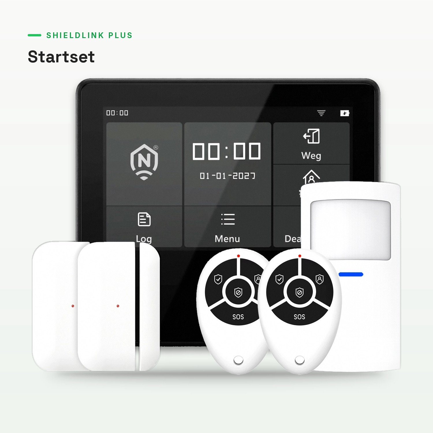 ShieldLink® Plus Alarmsysteem – Startset – Draadloos & Uitbreidbaar – Met App – Zonder Abonnement