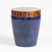 Natuursteen Urn Groot 3,5 liter Blauw Bruin - Urn voor Menselijke As - Crematie Urn voor As Volwassenen