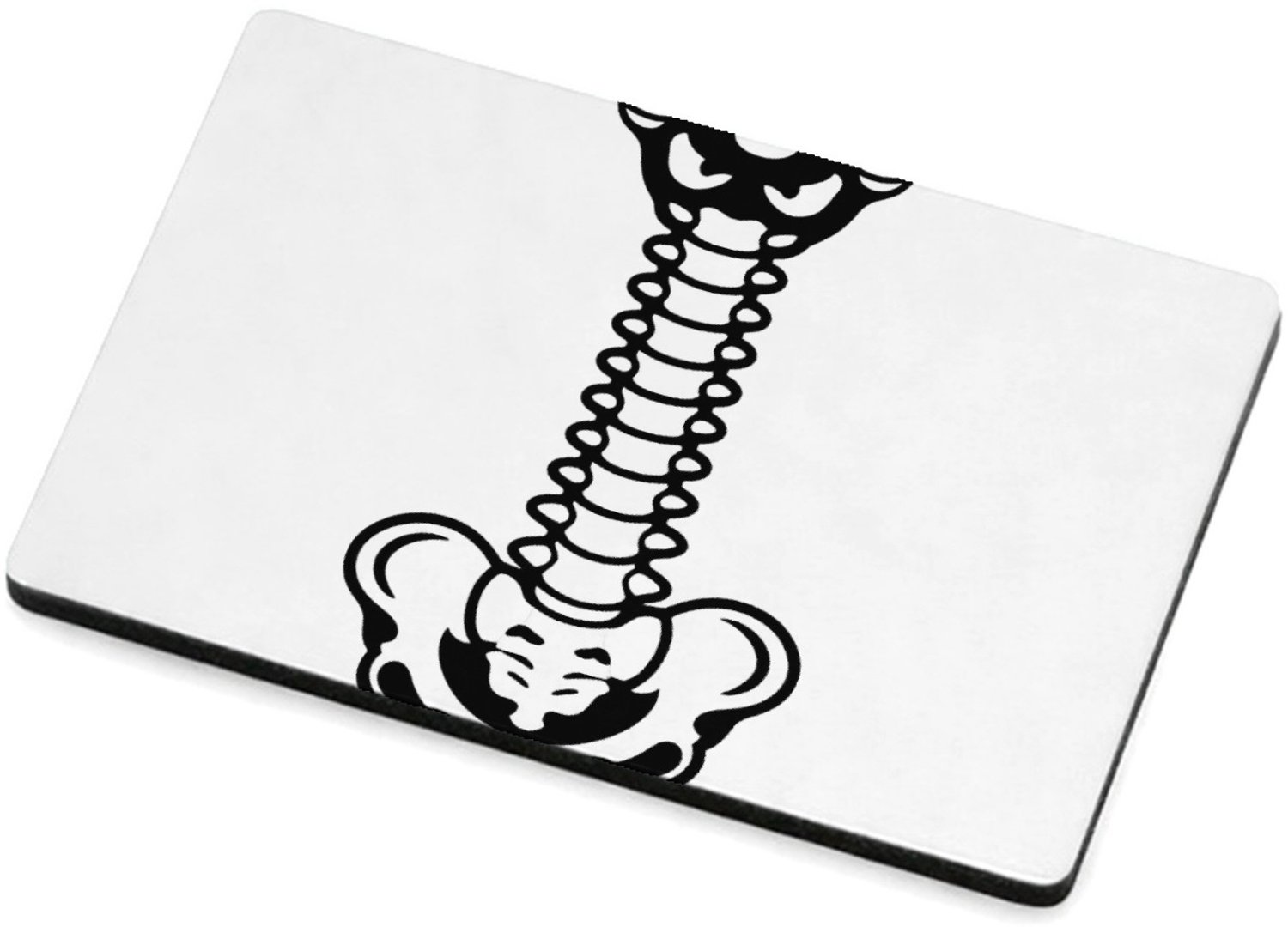 Mr Cadeautjes MDF magnetische fotolijst 7,5 x 5 - design Humoristische lichaamsgrap met een andere verticale anatomis | cadeau Wit