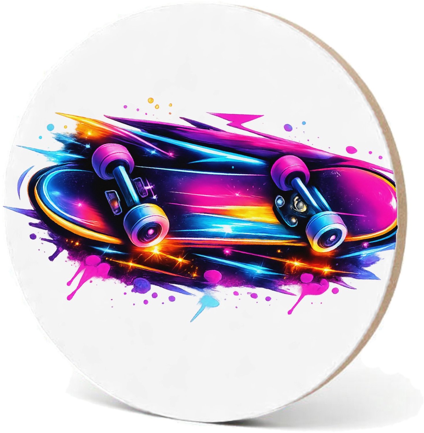 Mr Cadeautjes MDF fotolijst - design Neon sportenergie met een futuristische uitstraling | cadeau Wit