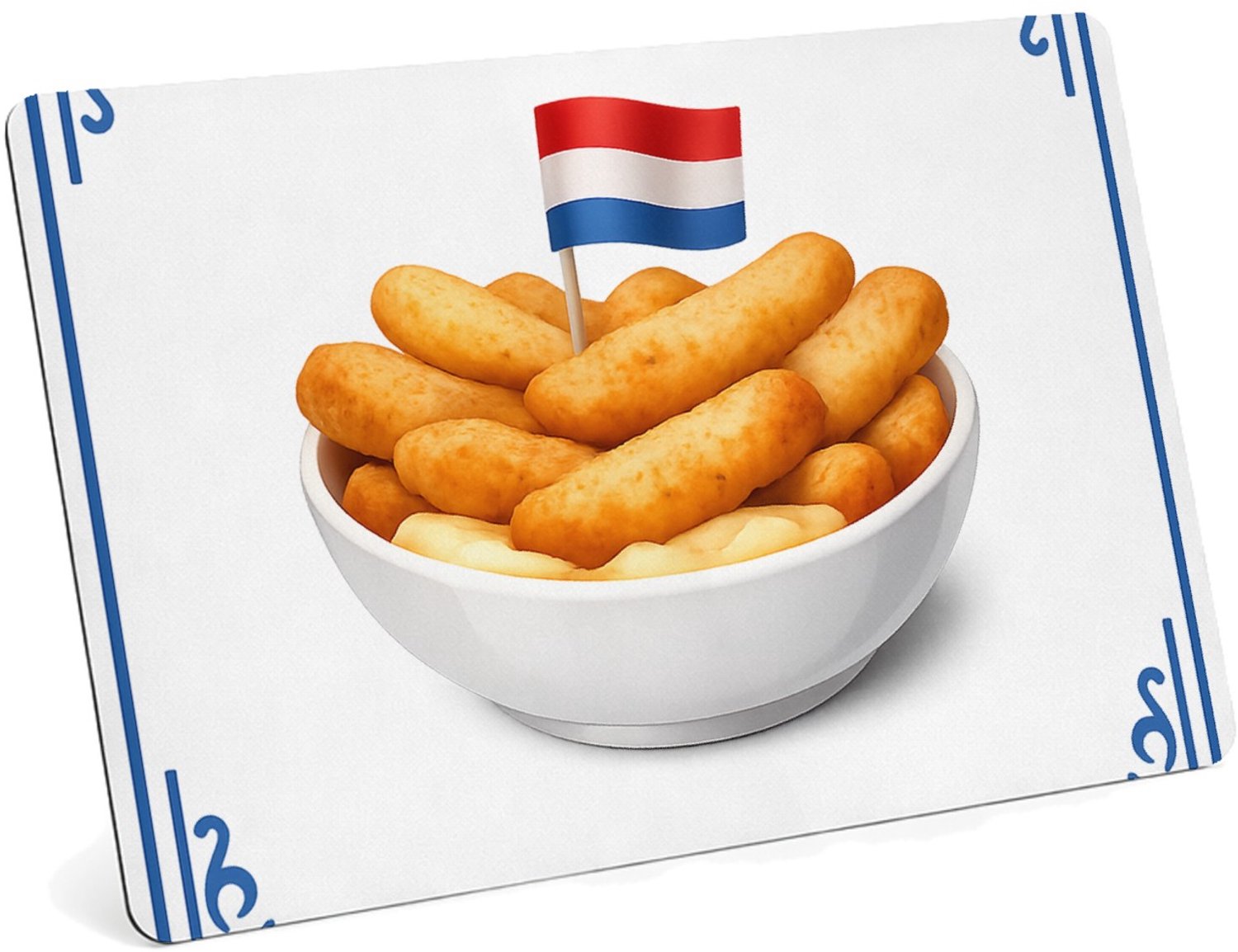Mr Cadeautjes MDF magnetische fotolijst 28 x 19 - design Keukenhumor rond een andere populaire snack, met eenzelfde p | cadeau Wit