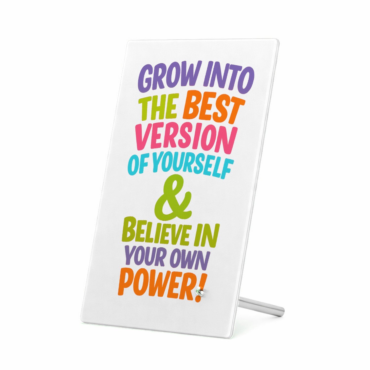 Mr Cadeautjes Glasframe 11 x 16 - design Een vrolijke zelfaffirmatieposter met een andere focus op gr | cadeau Wit